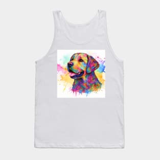 Abstract painting of a Lab looking Dog Tank Top